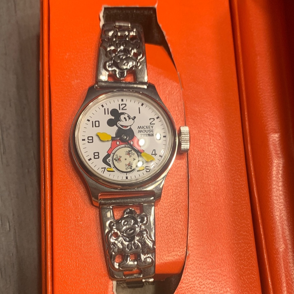 Ingersoll Silver Mickey Mouse Watch
